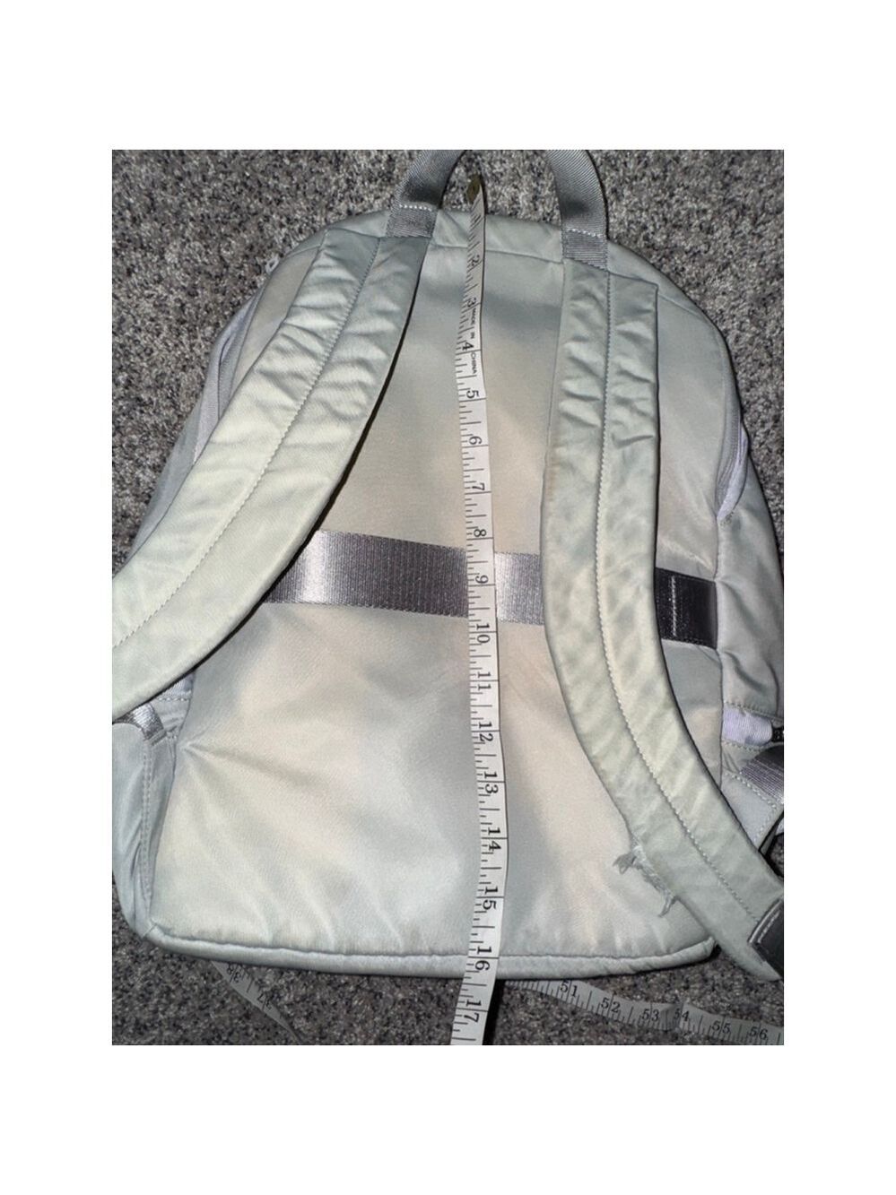 Lululemon Backpack Gray | Lightweight Nylon Gym Bag READ DAMAGE - Picture 4 of 16